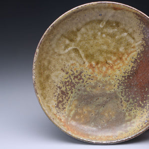 ash glazed plate / teapot stand 14.8cm