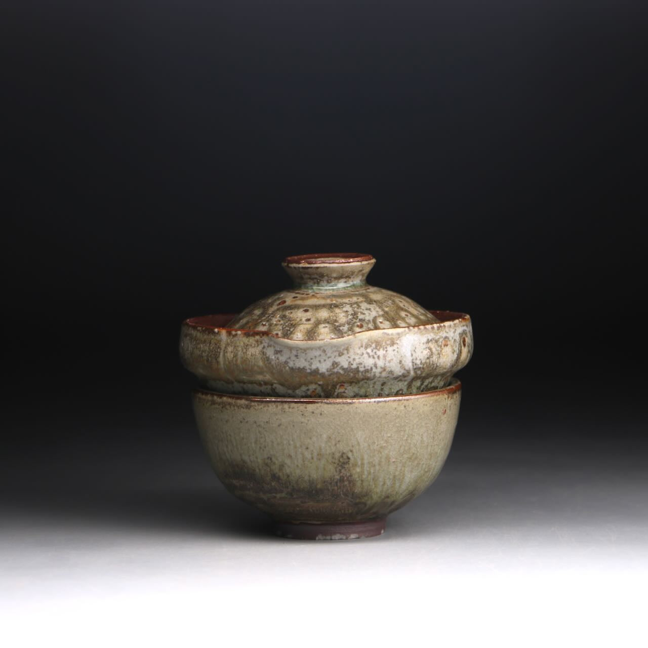 Ash glazed shibo & cup set 100ml