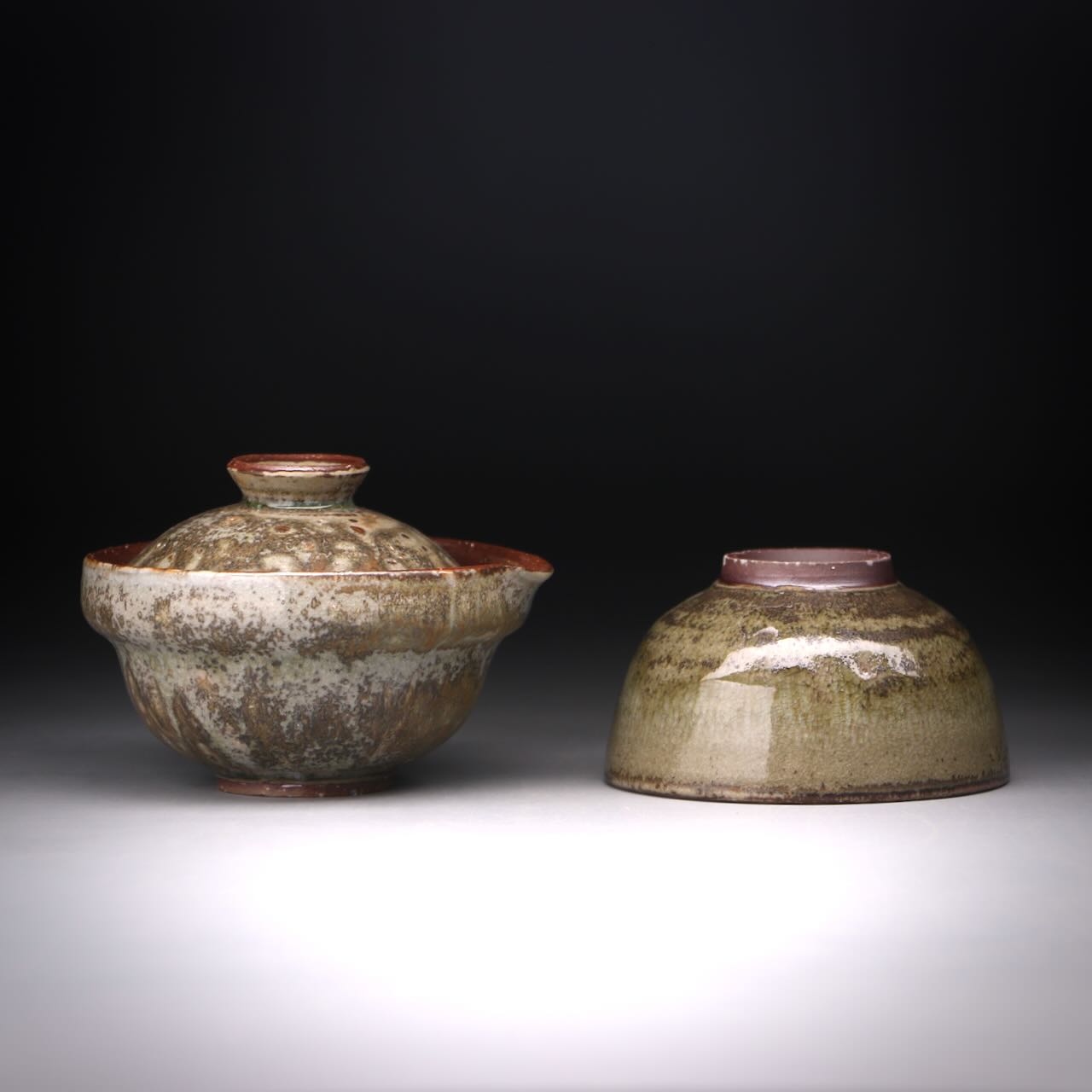 Ash glazed shibo & cup set 100ml