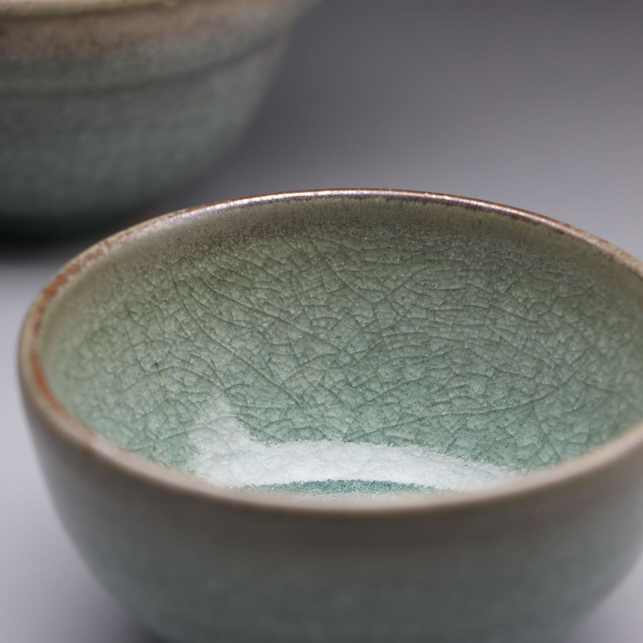 Ash glazed shibo & cup set 100ml F