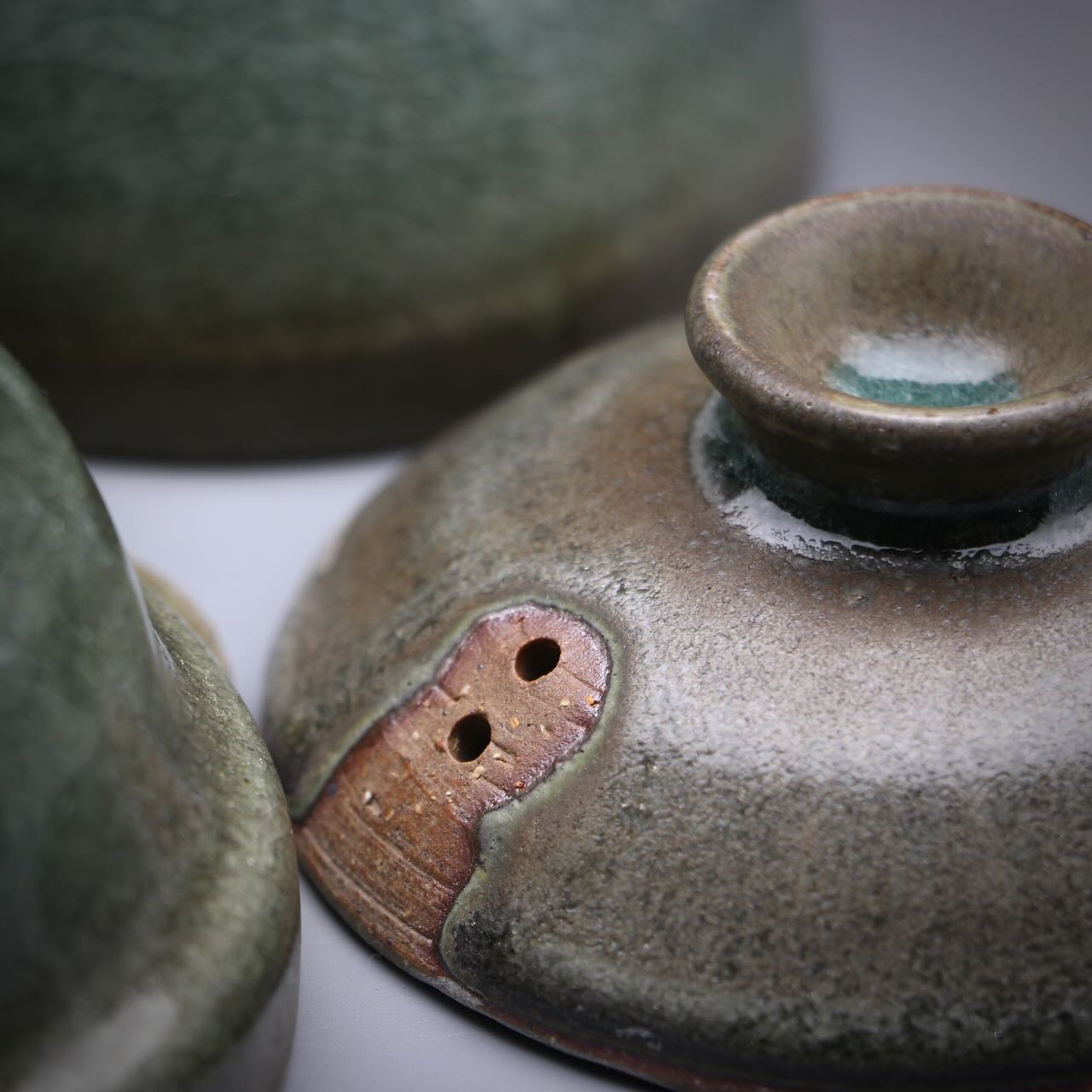 Ash glazed shibo & cup set 100ml F