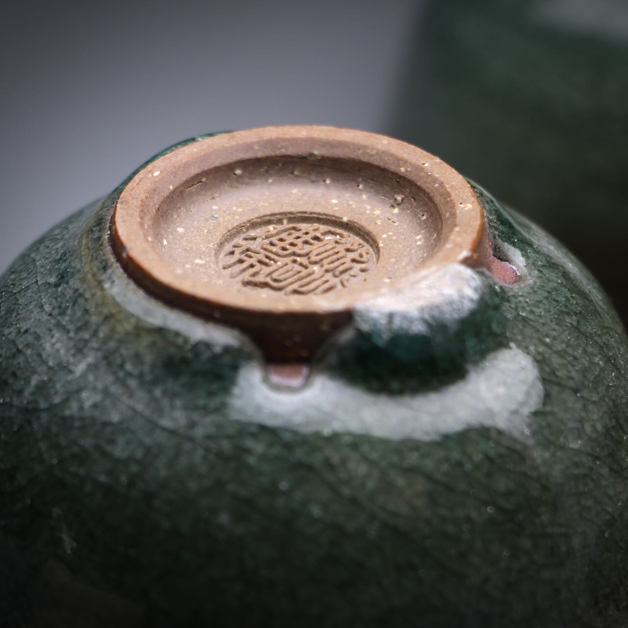 Ash glazed shibo & cup set 100ml F