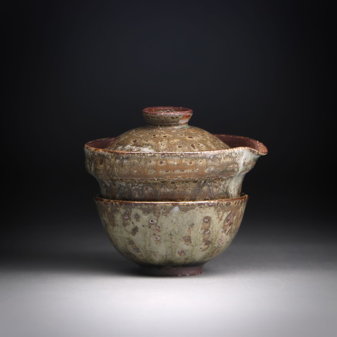 Ash glazed shibo & cup set 100ml i