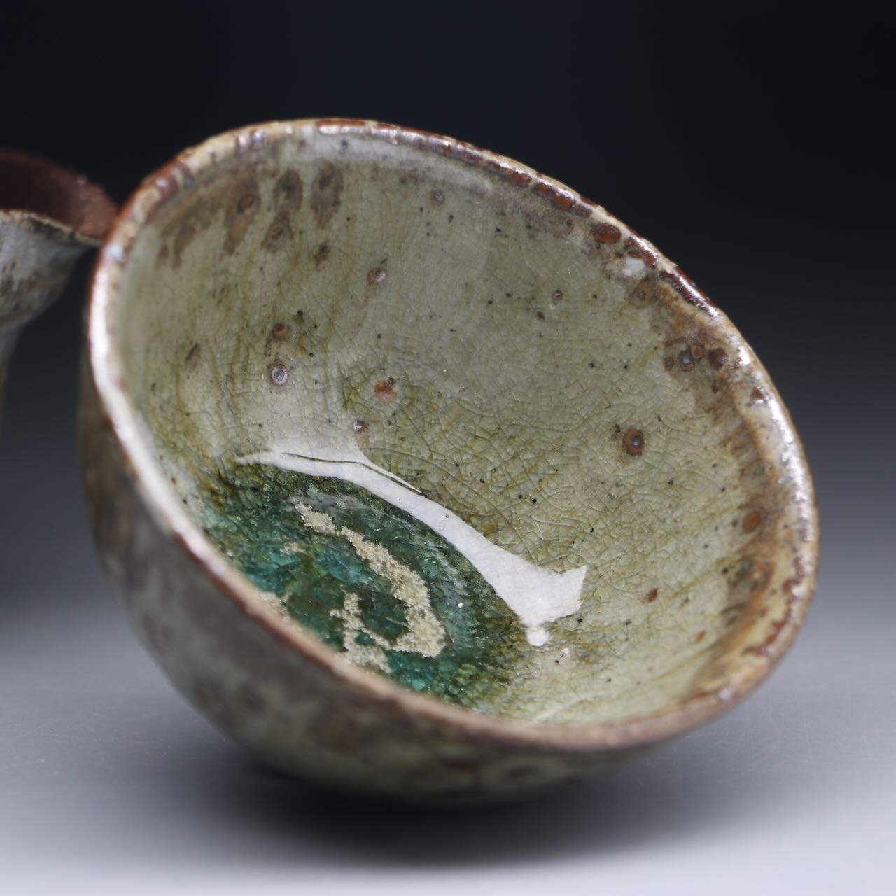 Ash glazed shibo & cup set 100ml i