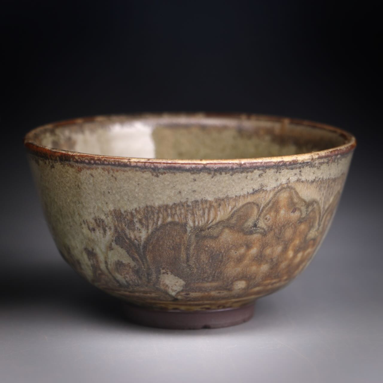Ash glazed shibo & cup set 100ml H