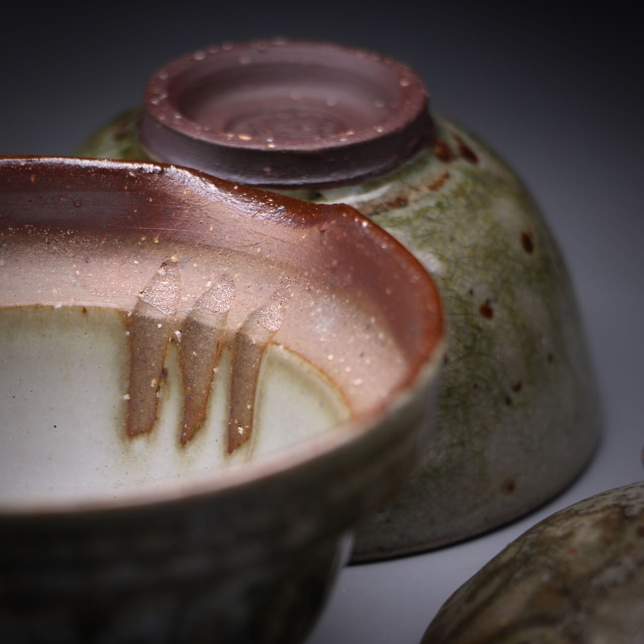 Ash glazed shibo & cup set 100ml K