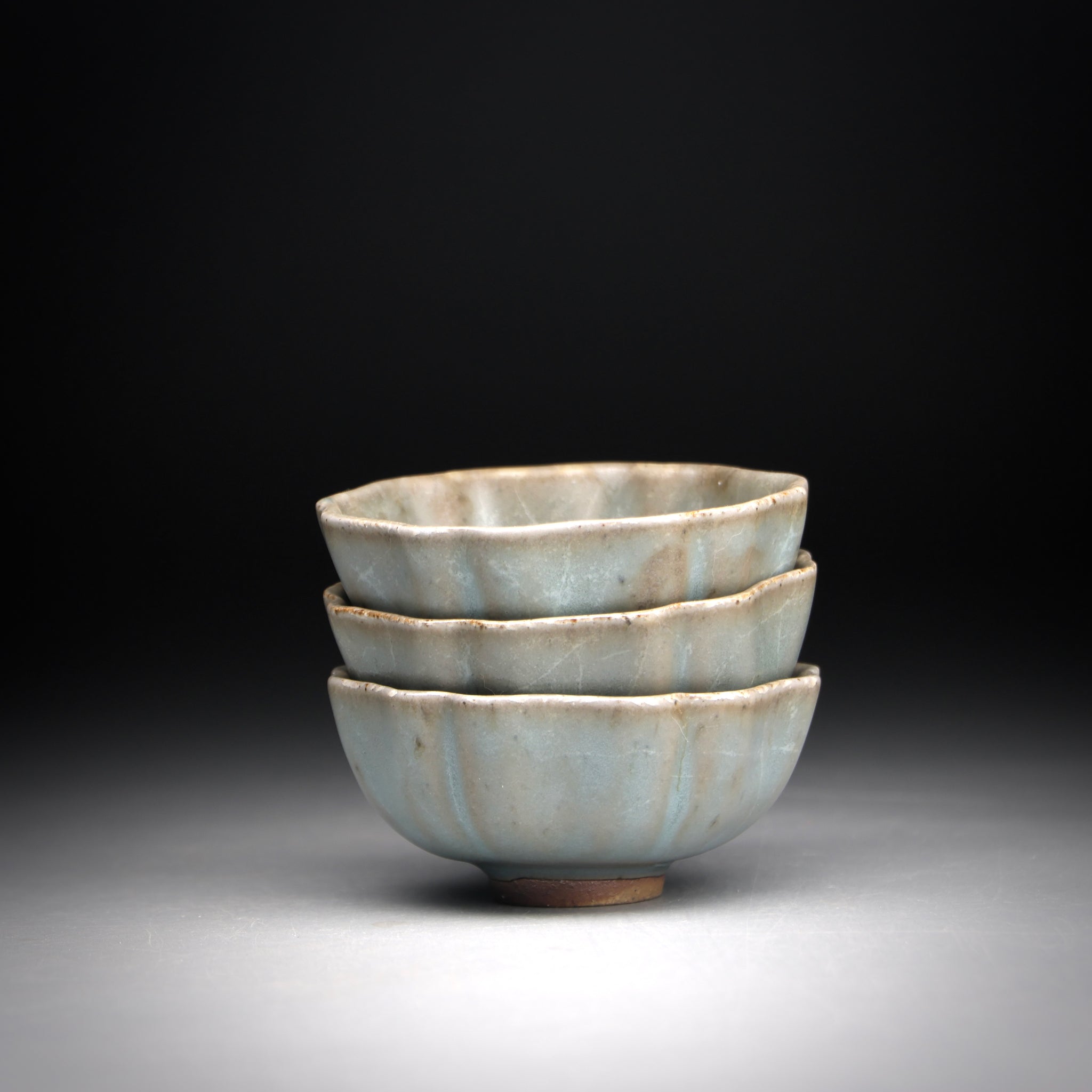 Celadon flower teacup set 50ml x 3 A