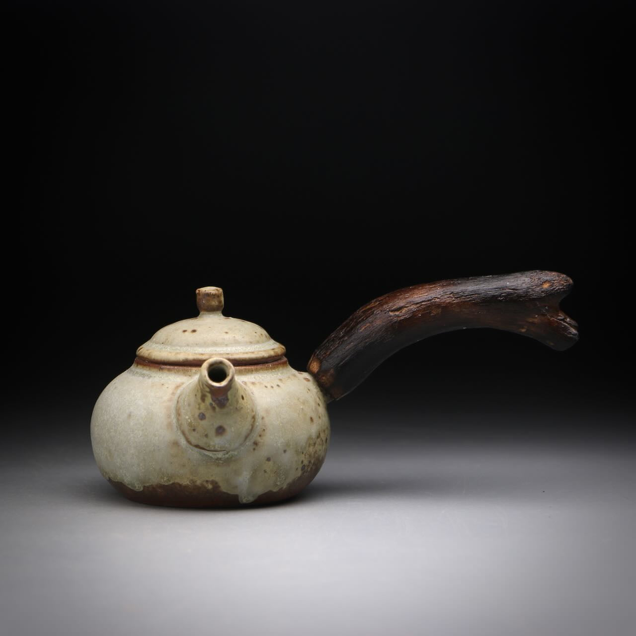white ash glazed teapot 140ml S
