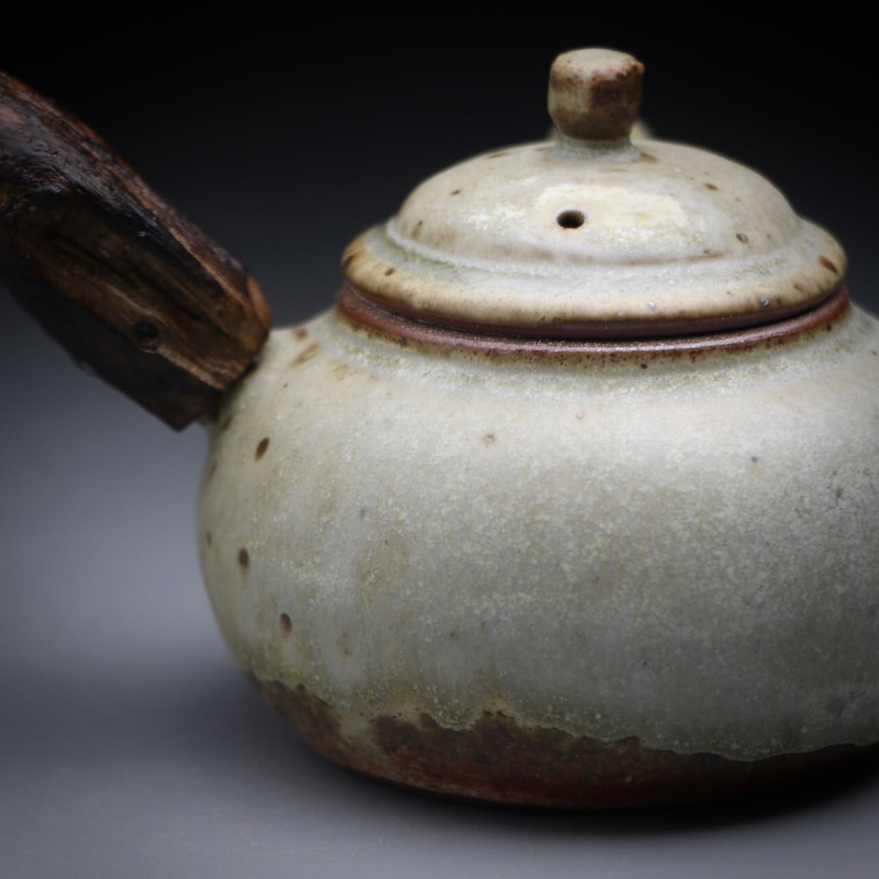 white ash glazed teapot 140ml S