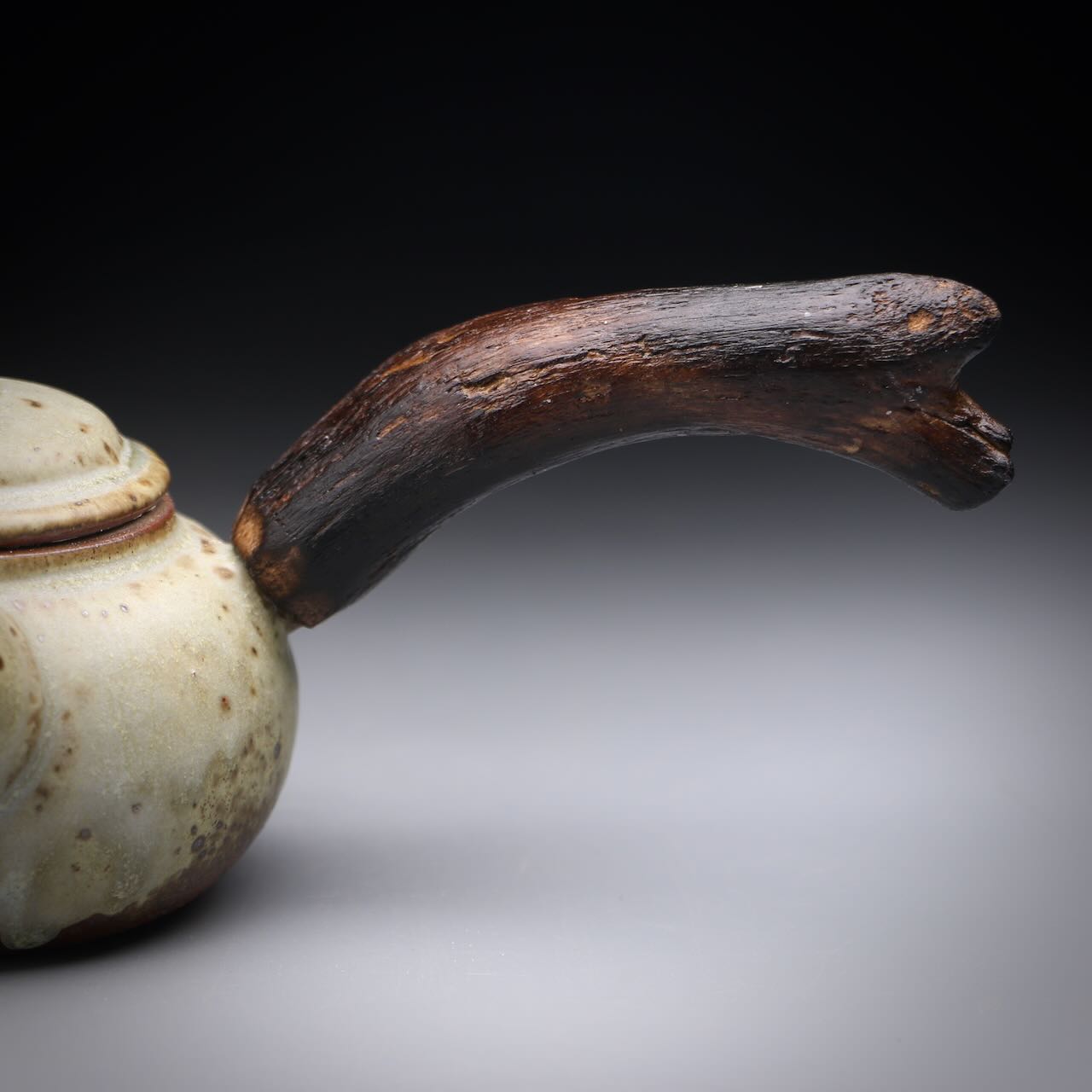 white ash glazed teapot 140ml S