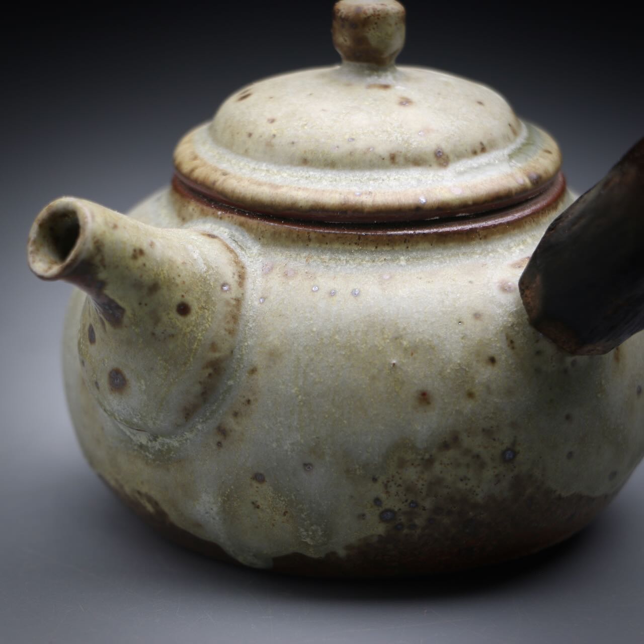 white ash glazed teapot 140ml S