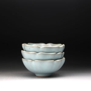 small celadon flower teacup set 30ml x 3 A