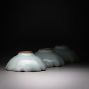 small celadon flower teacup set 30ml x 3 A