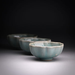 celadon flower teacup set 50ml x 3