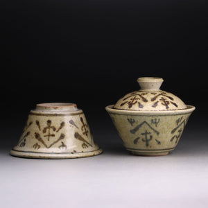 Antiqued qinghua gaiwan cup set 105ml C