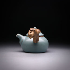 Celadon teapot wood handle 140ml