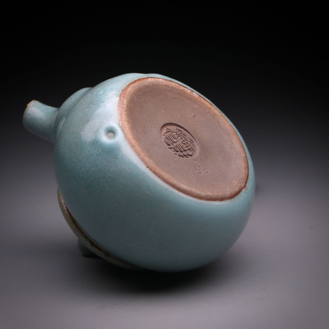 Celadon teapot wood handle 140ml C