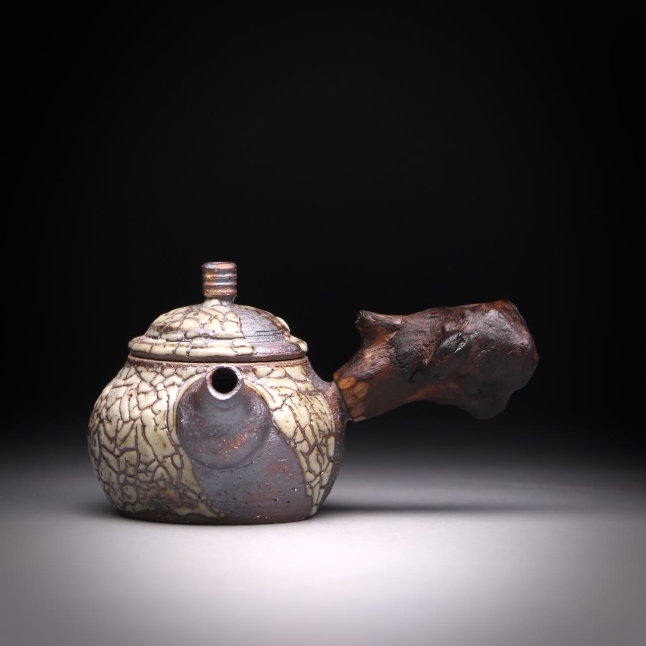 Dragon scale teapot wood handle 125ml