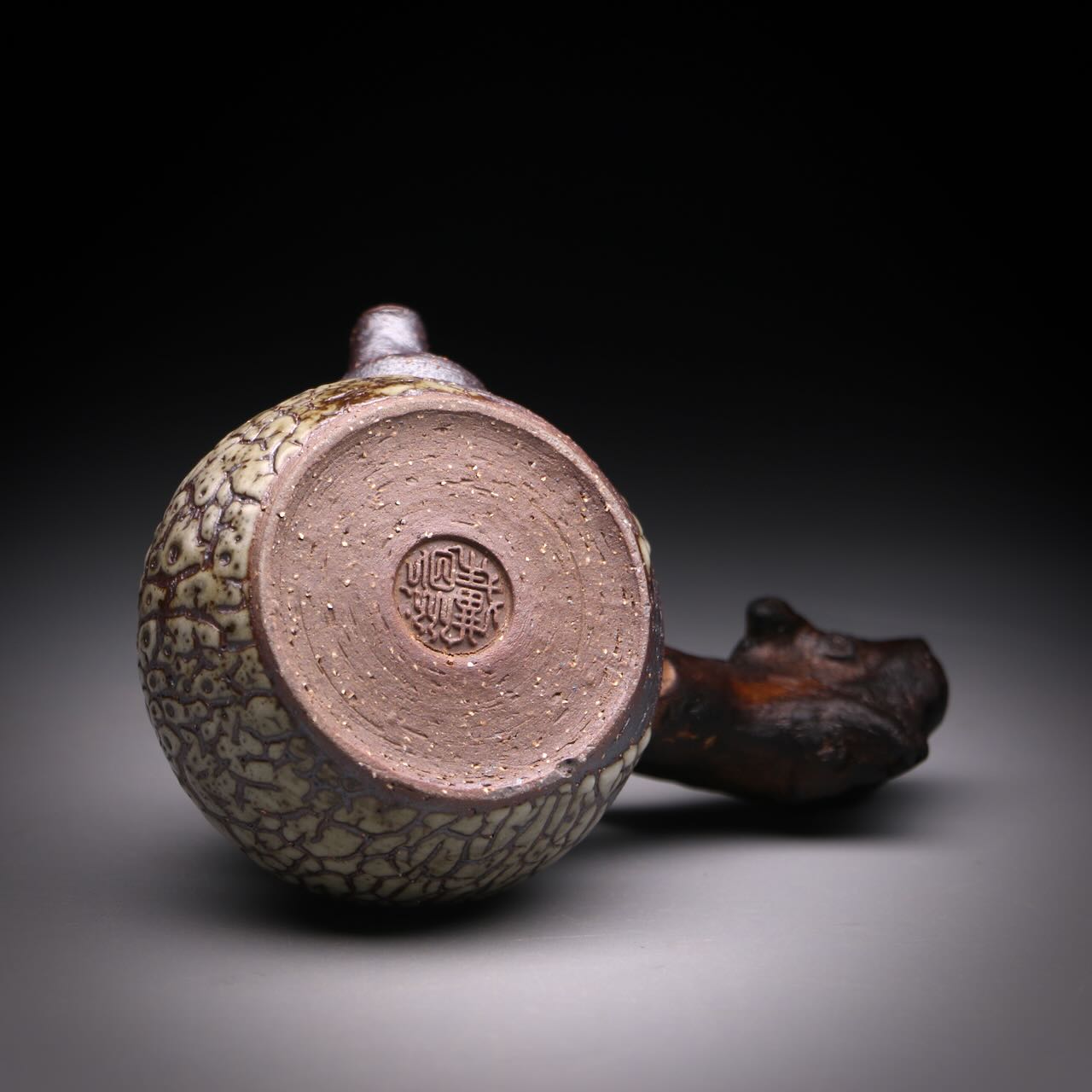Dragon scale teapot wood handle 125ml