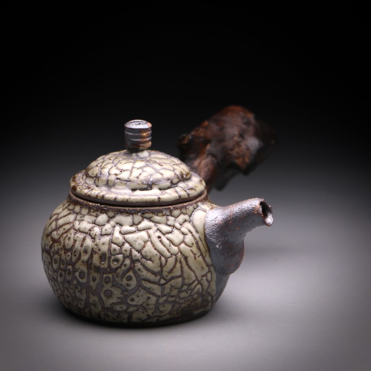 Dragon scale teapot wood handle 125ml