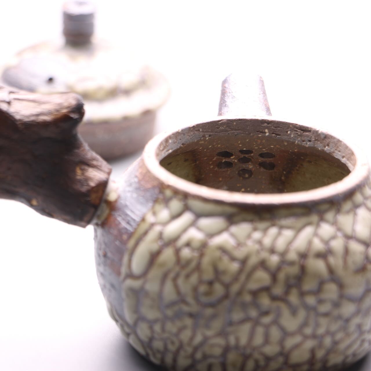 Dragon scale teapot wood handle 125ml