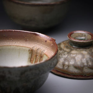 Ash glazed shibo & cup set 100ml