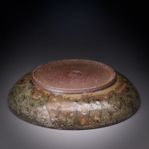 ash glazed plate / teapot stand 15.5 cm