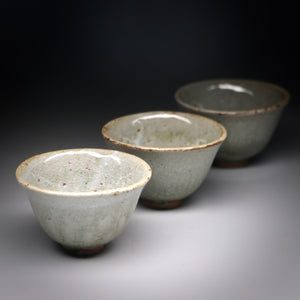 Emerald  Ash Glazed  teacup set A 40ml x 3