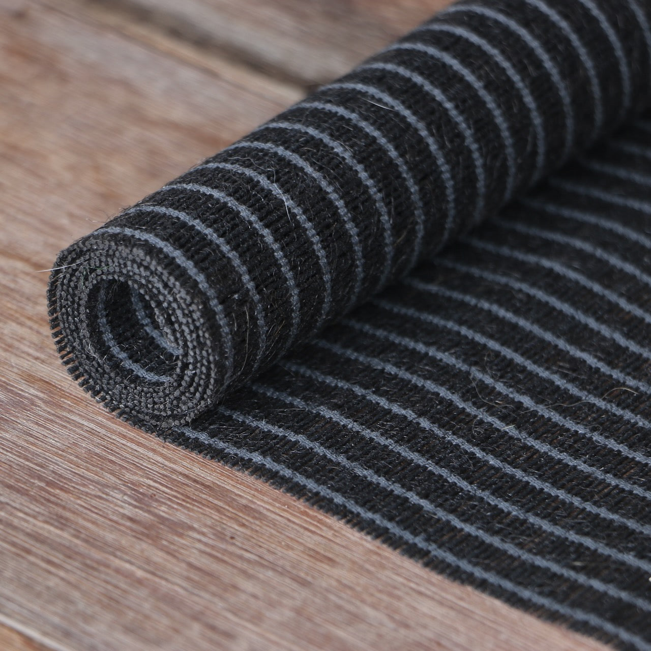 Dark grey tea table runner 90 x 30cm