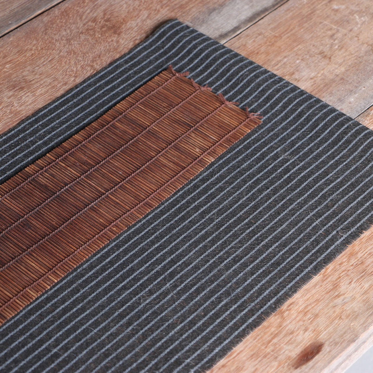 Dark grey tea table runner 90 x 30cm