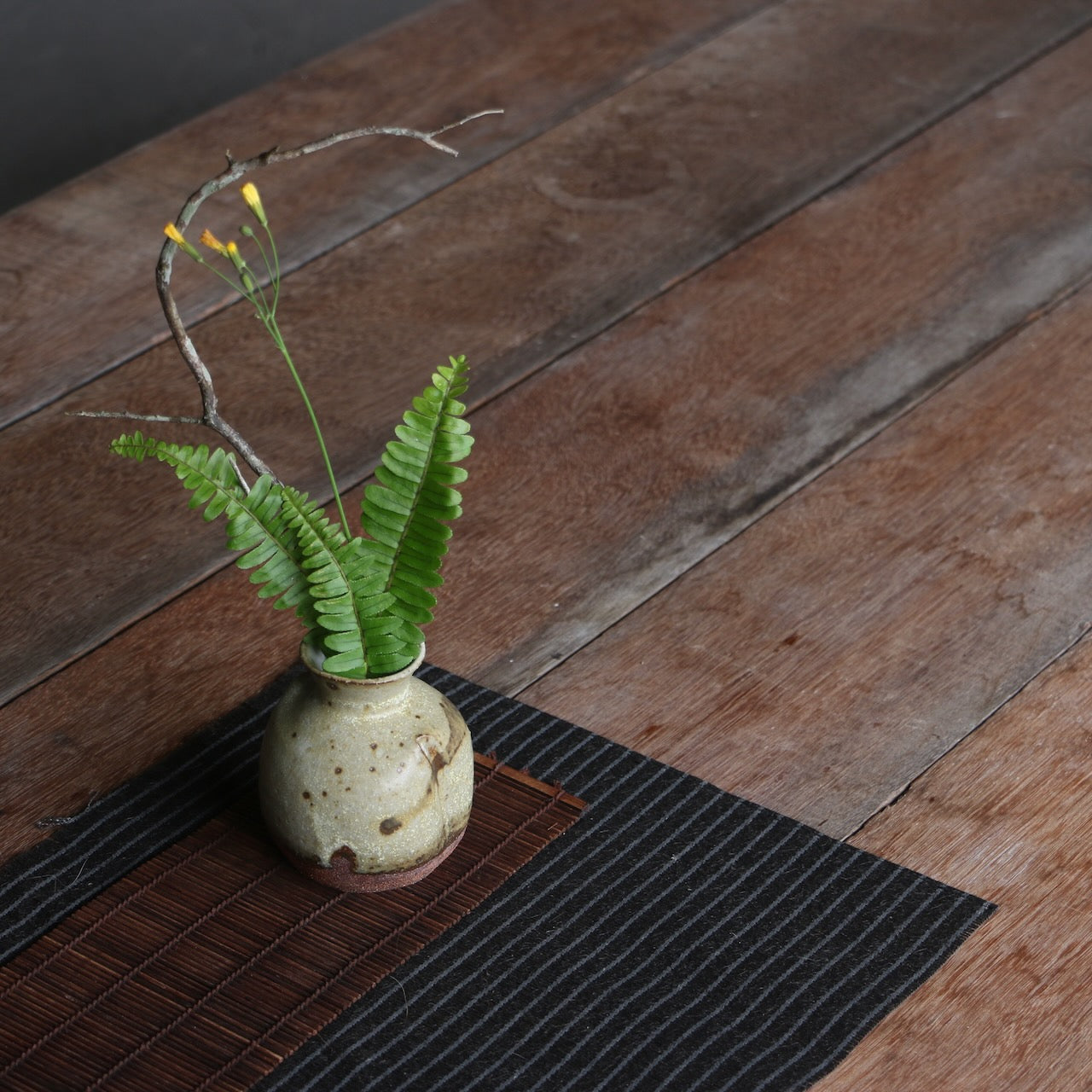Dark grey tea table runner 90 x 30cm