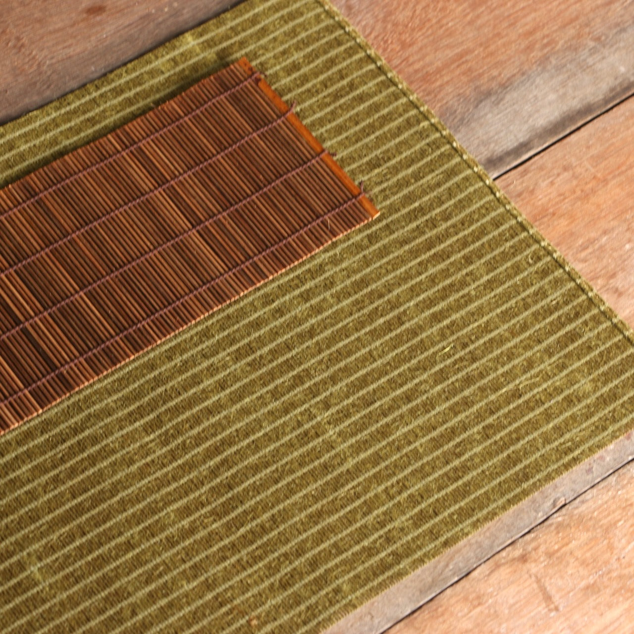 moss green tea table runner 90 x 30cm