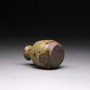 small ash glazed bud vase 5.5cm h x 4cm w